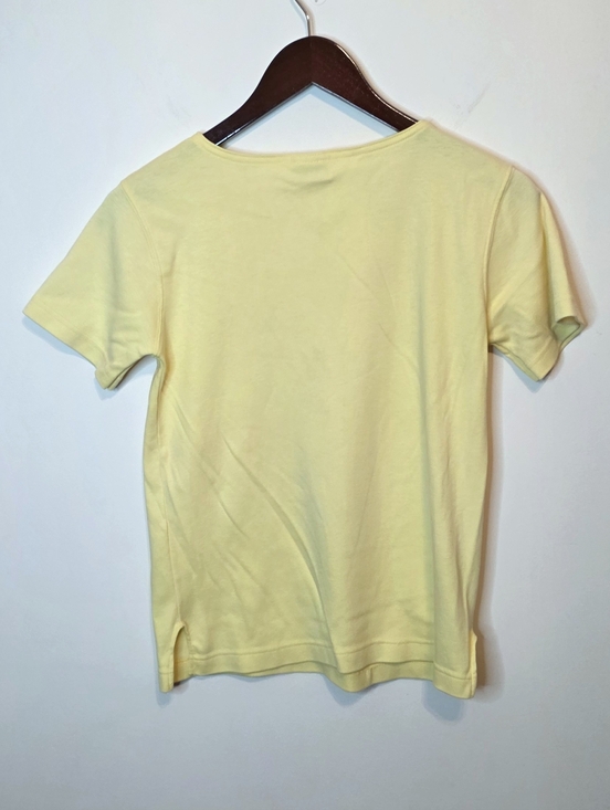 L.L. Bean Yellow Crewneck Tee Coastal Grandma Minimalist Casual Size Small - Picture 4 of 6